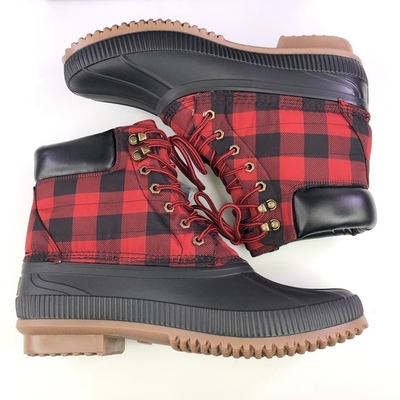 Tommy Hilfiger Men's Dark Red Collins 4 Waterproof Duck Lace Up Boots - Picture 2 of 7